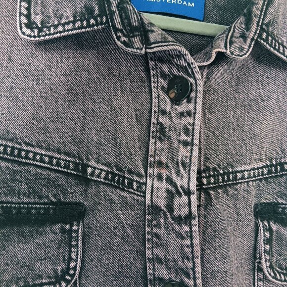 SCOTCH & SODA Jacket Womens Large Trunker Purple Oversize Shacket Shirt - Picture 4 of 6